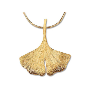 Collar Ginkgo de plata de ley