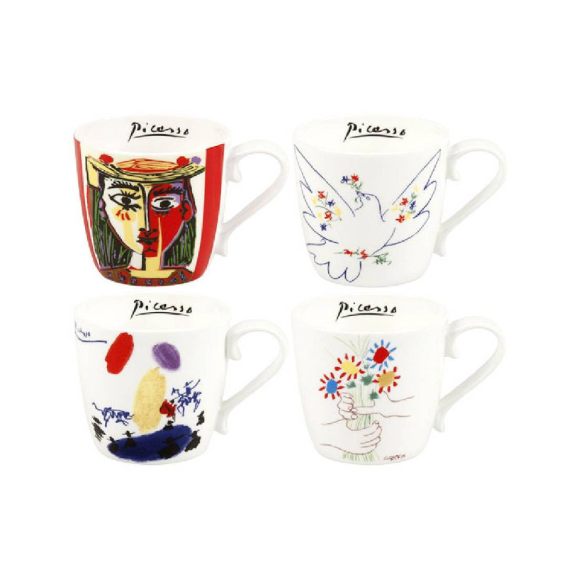 Pablo Picasso: Juego de 4 tazas