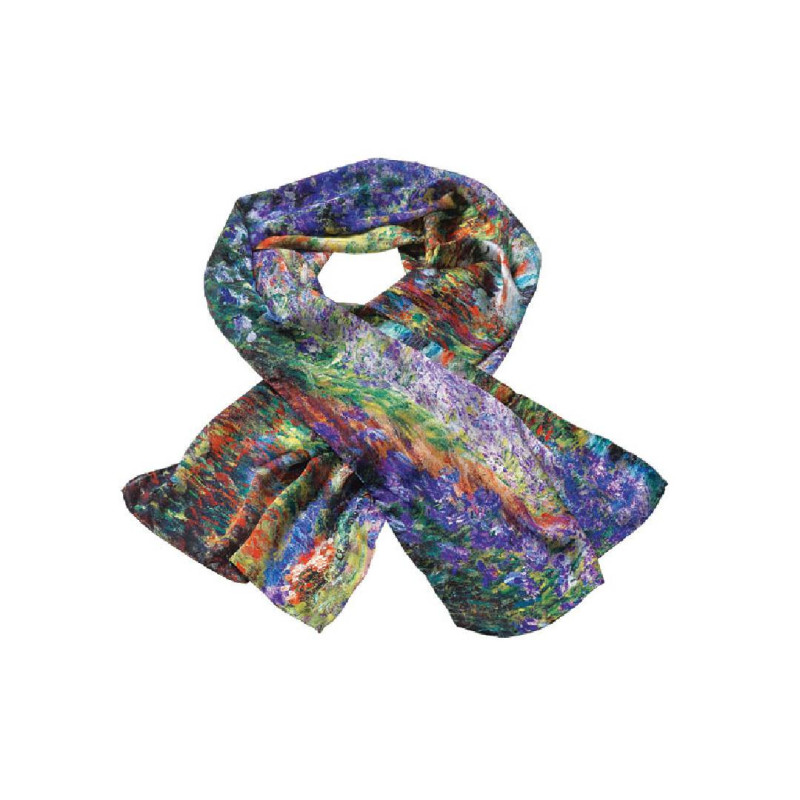 Claude Monet: Pañuelo de seda Iris en el jardín